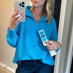 Oversized drop shoulder sweater